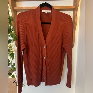 EUC LOFT Rust Cardigan